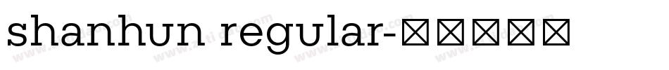 shanhun regular字体转换